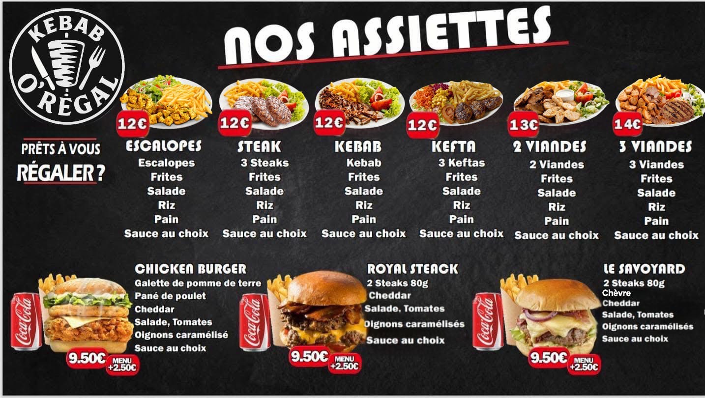 Photo O RÉGAL GAN ( TACOS SANDWICH KEBAB BOX BURGER)