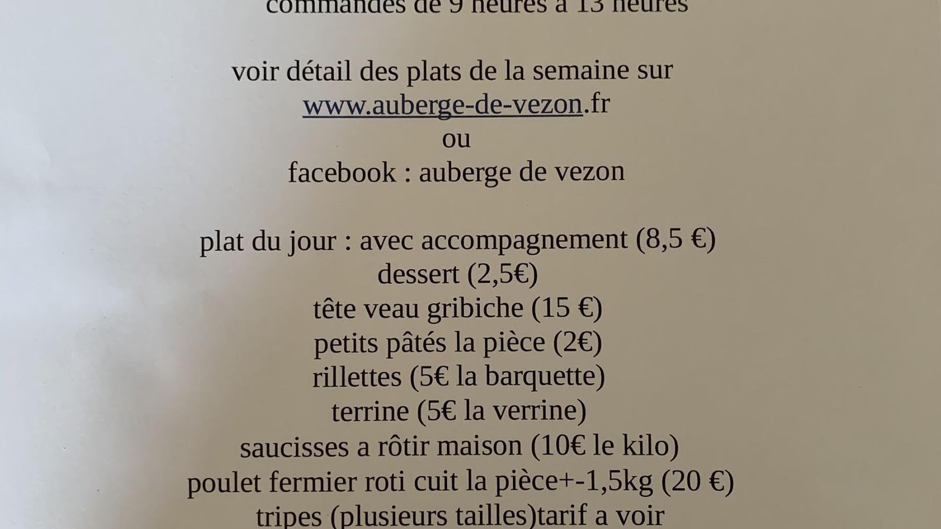 Photo Auberge De Vezon