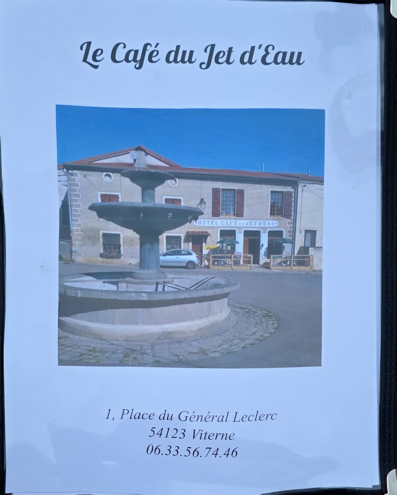 Photo LE café du jet d'eau